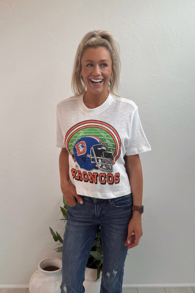 Broncos Vintage Crop Tee